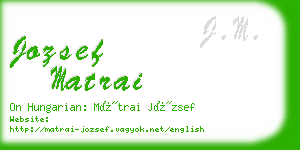 jozsef matrai business card